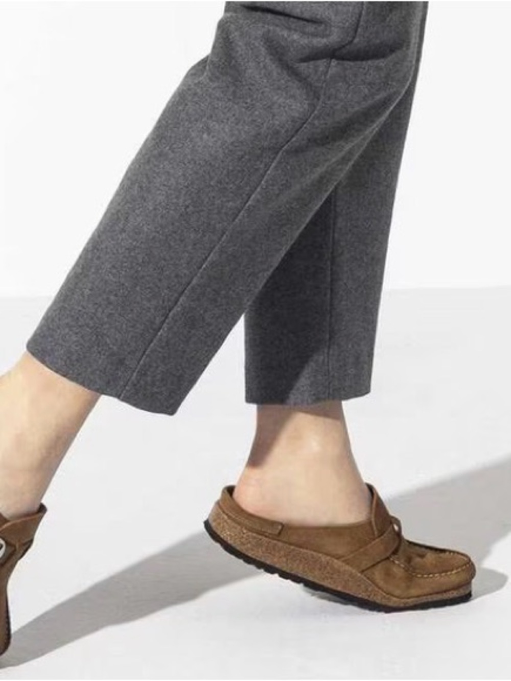 Birkenstock Buckley Clog Tea Tan Suede Slip On Shoes Women's Size 38 US 6